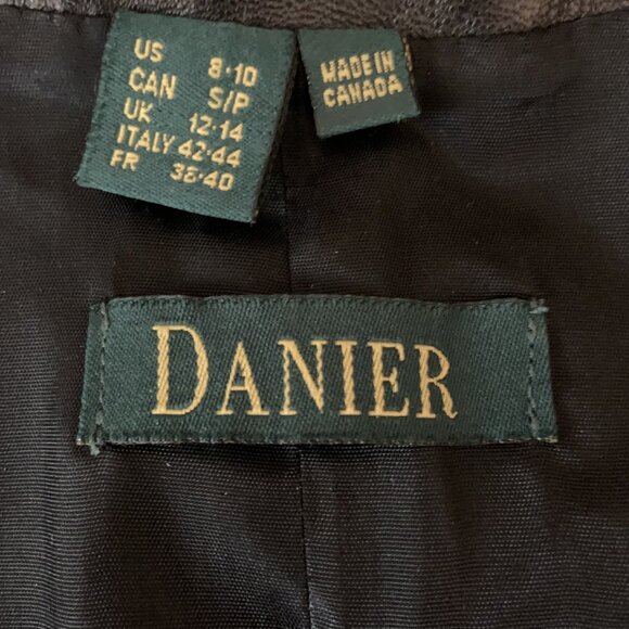 Danier Black Leather Vest, Made in Canada - Picture 4 of 5